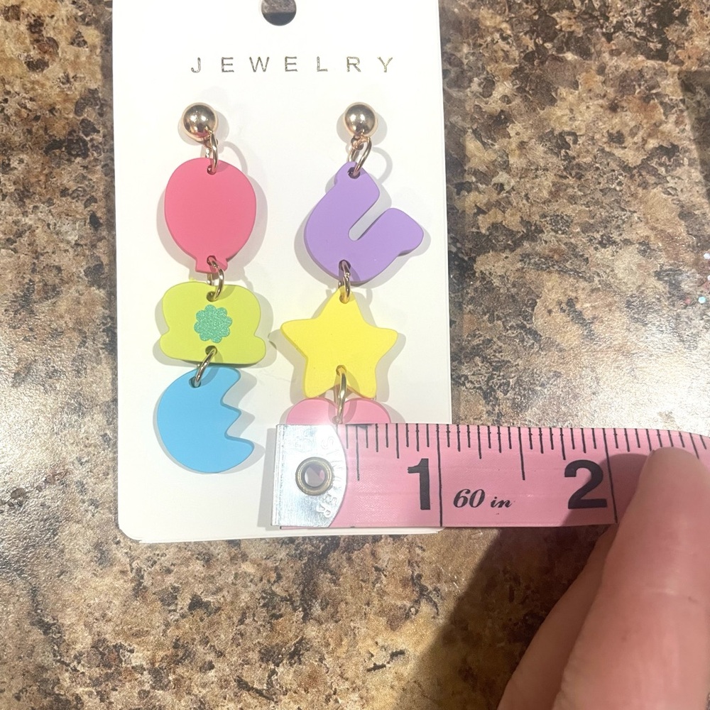 Lucky Charms Marshmallow Dangle Earrings - Picture 8 of 8